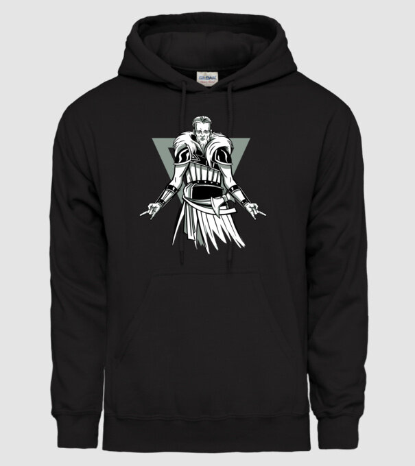 Războinic Viking model negru pe tricou