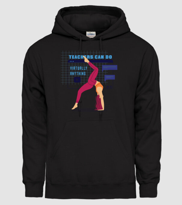 Fitness virtual model negru pe tricou