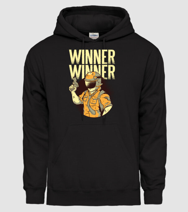 Winner Winner Chicken Dinner PUBG tricou model negru pe tricou