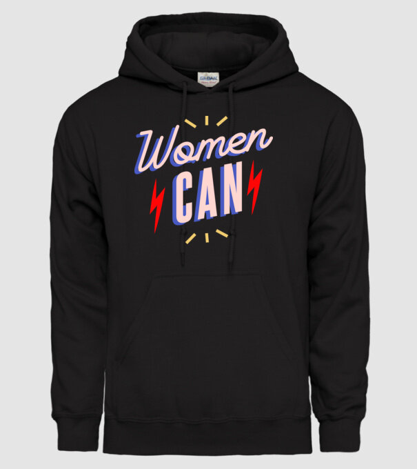 Women Can de Ziua Femeii model negru pe tricou