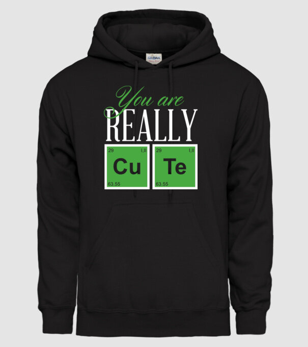 You are really cute model negru pe tricou