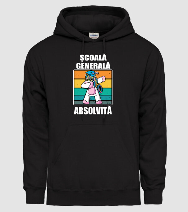Absolvită școală generală model negru pe tricou