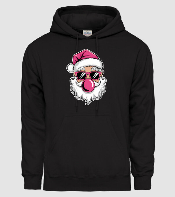 Bubble gum Santa 2 model negru pe tricou