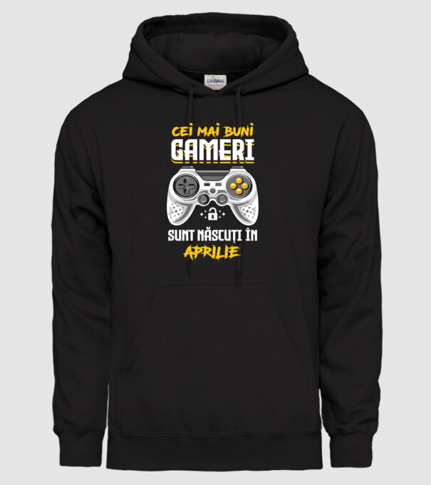 cei mai buni gameri sunt născuți în aprilie model negru pe tricou