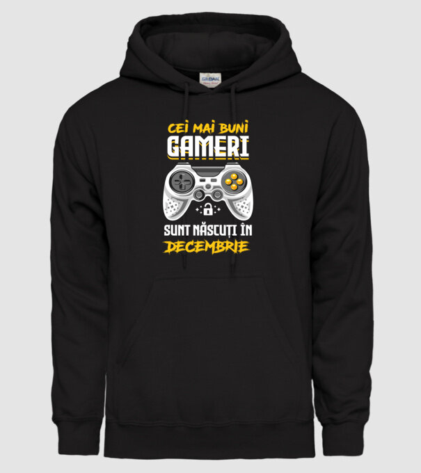 cei mai buni gameri sunt născuți în decembrie model negru pe tricou