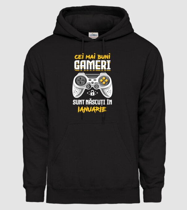 cei mai buni gameri sunt născuți în ianuarie model negru pe tricou