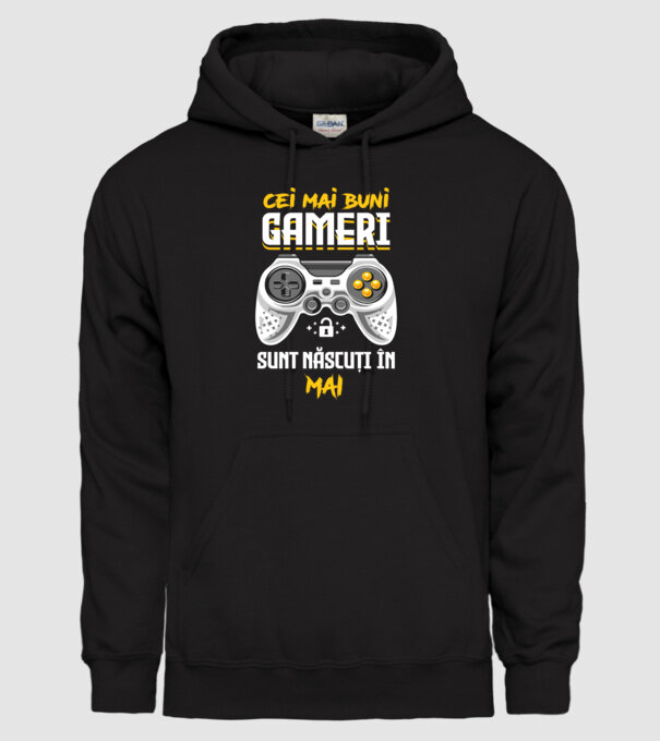cei mai buni gameri sunt născuți în mai model negru pe tricou