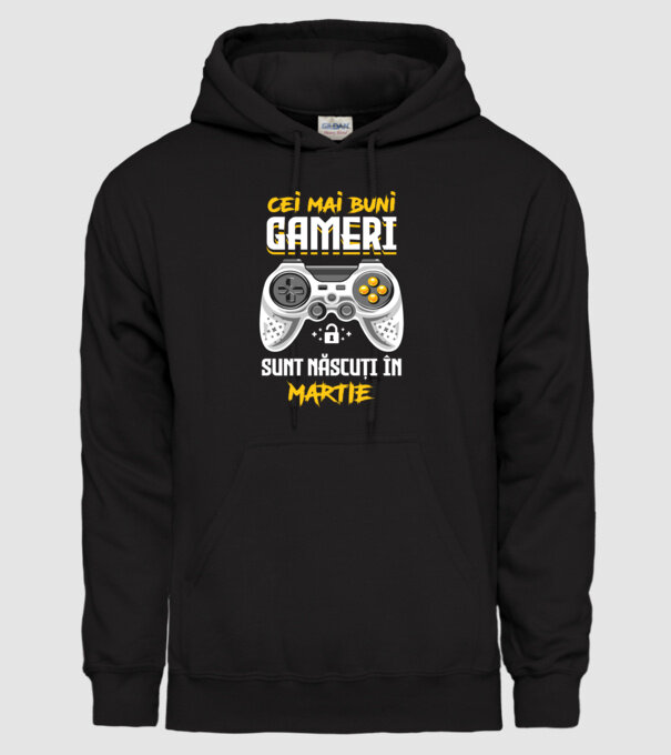 cei mai buni gameri sunt născuți în martie model negru pe tricou