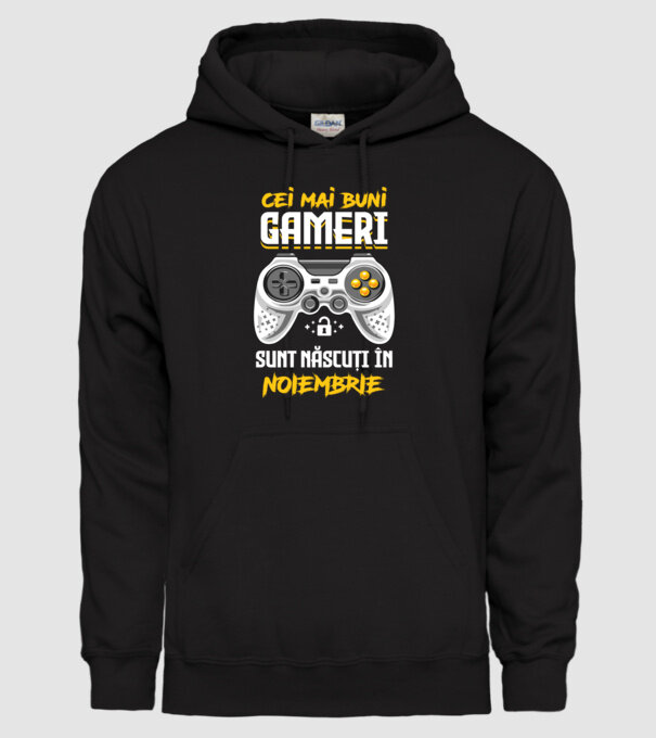 cei mai buni gameri sunt născuți în noiembrie model negru pe tricou