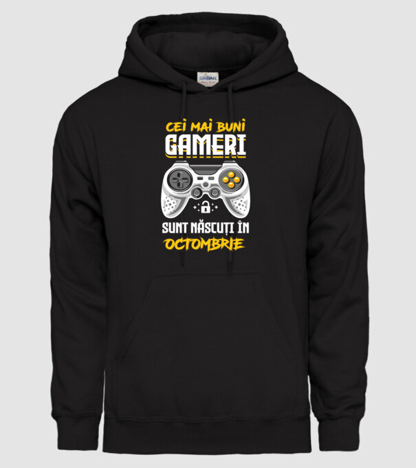 cei mai buni gameri sunt născuți în octombrie model negru pe tricou