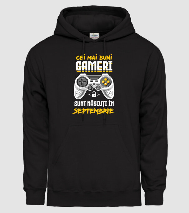 cei mai buni gameri sunt născuți în septembrie model negru pe tricou