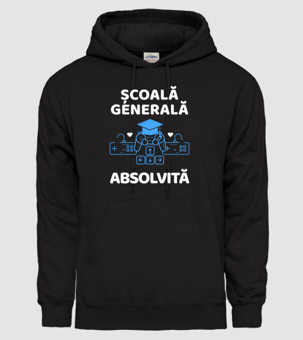 Școală generală absolvită model negru pe tricou