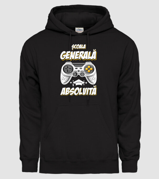 Gameri şcoală școală generală model negru pe tricou