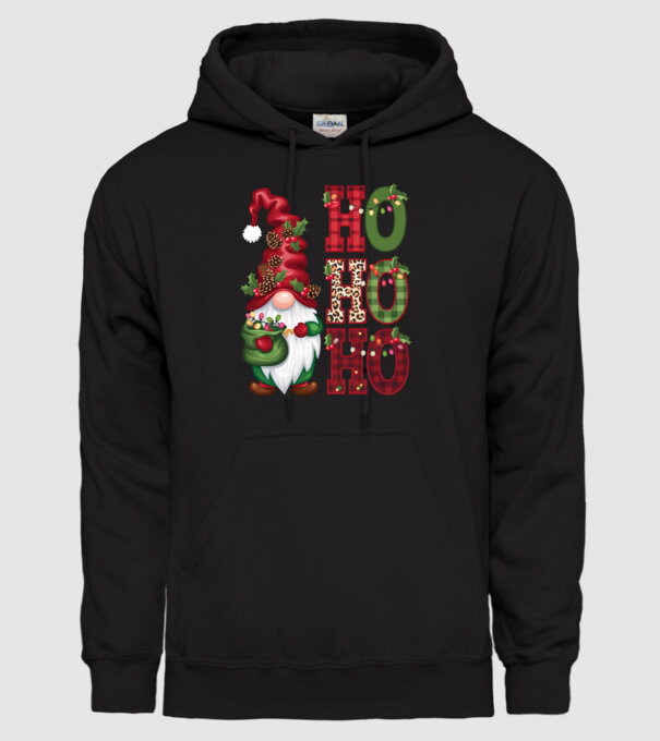 HOHOHO Gnome model negru pe tricou