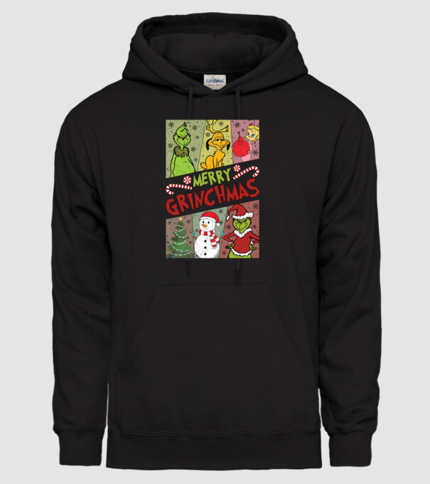 Merry Grinchmas - Grinch model negru pe tricou