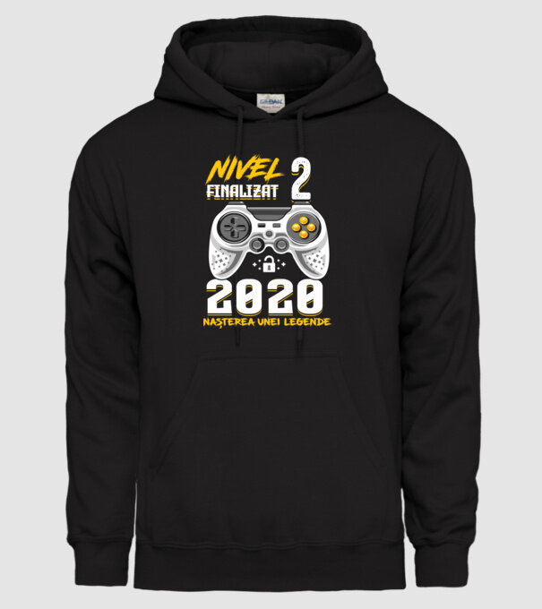 Nivel 2 finalizat. 2020 nașterea unei legende model negru pe tricou
