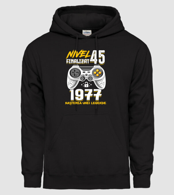 Nivel 45 finalizat. 1977 nașterea unei legende model negru pe tricou