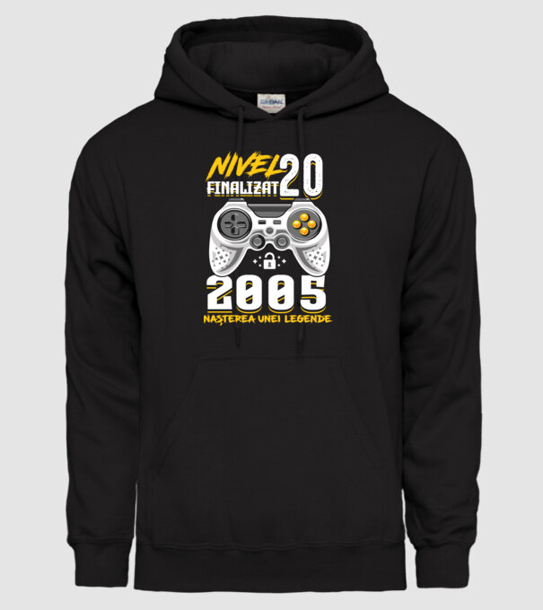 Nivel Finalizat 20 2005 model negru pe tricou