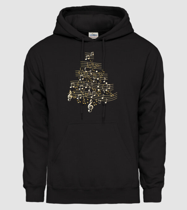 note de Crăciun model negru pe tricou