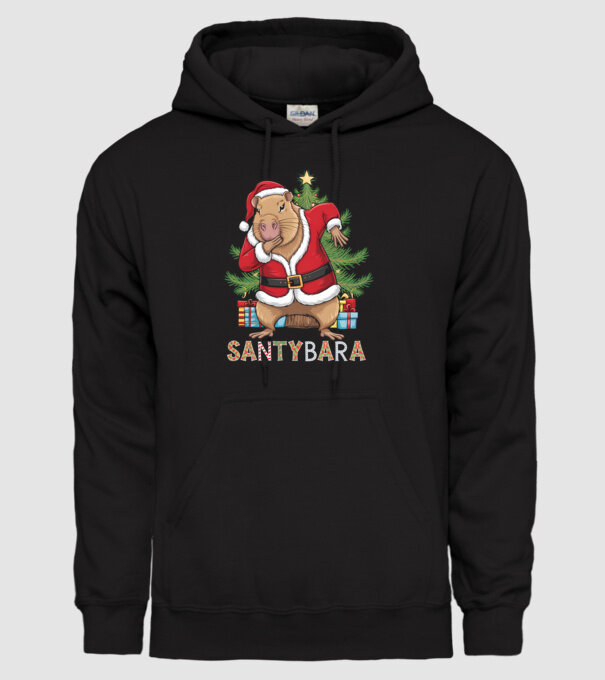 Santybara model negru pe tricou