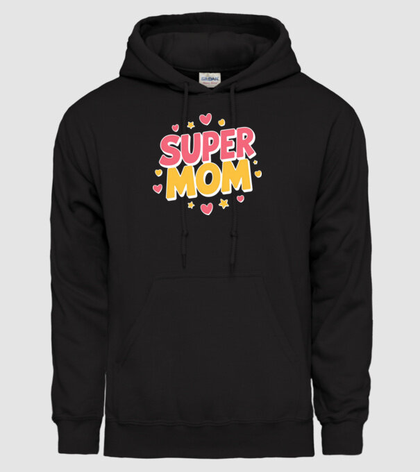 Super Mom Negru model negru pe tricou