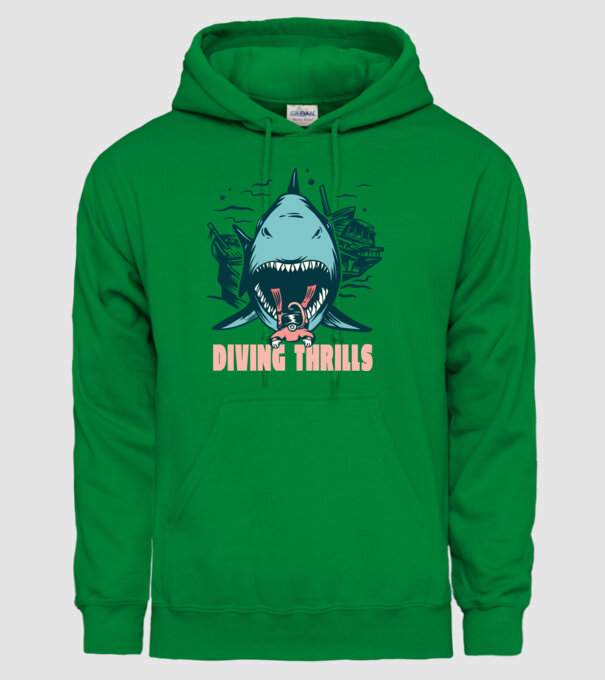 Scufundarea este periculoasă model verde pe tricou