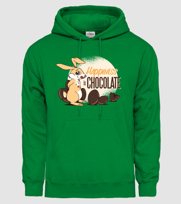 Fericirea este ciocolata model verde pe tricou