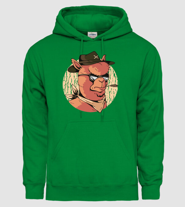 Alpaka model verde pe tricou