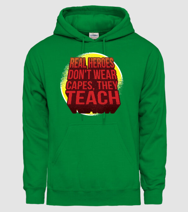 Adevărații eroi predau model verde pe tricou