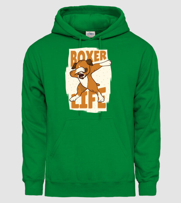 Boxer Life DAB model verde pe tricou