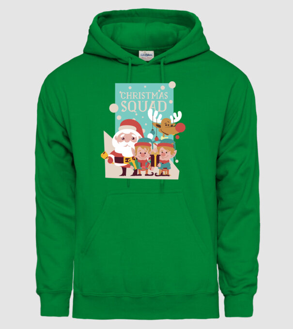 Christmas Squad Echipa de Crăciun model verde pe tricou