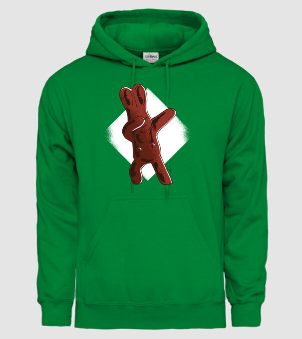 Iepuraș de Ciocolată model verde pe tricou