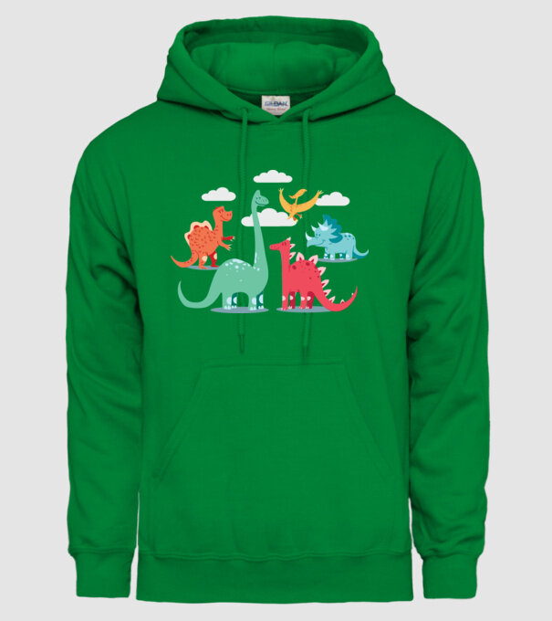 Dinozauri model verde pe tricou
