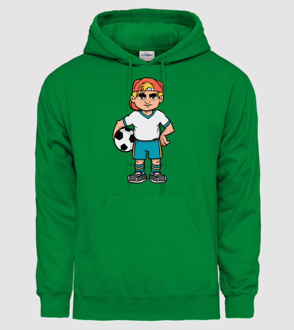 Băiat Fotbalist model verde pe tricou