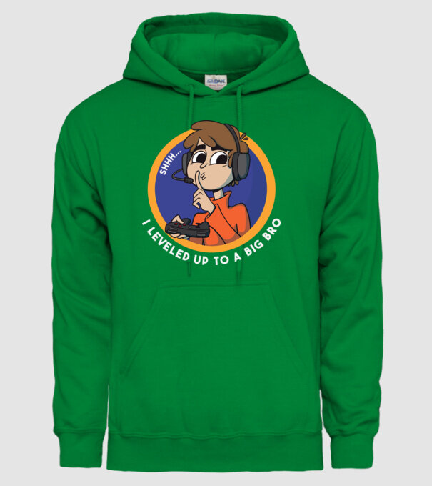 Gamer Frate mai mare model verde pe tricou