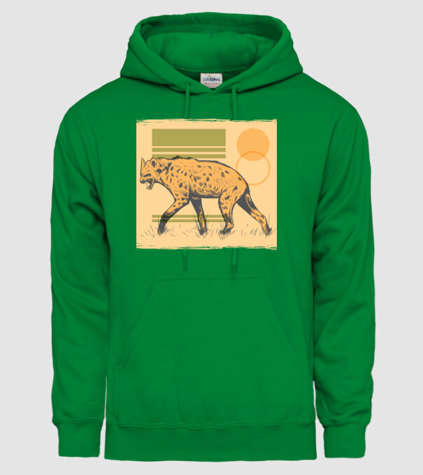 Hienă model verde pe tricou