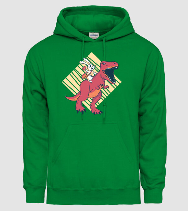 Dinozaur de Paște model verde pe tricou