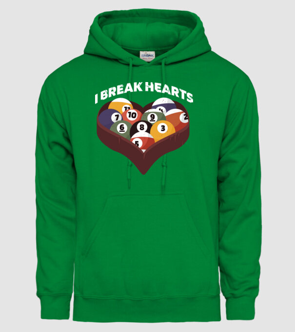 I break hearts - Biliard model verde pe tricou