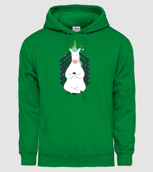 Yoga Unicron model verde pe tricou