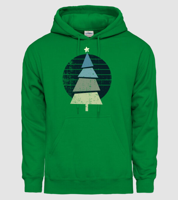 Pom de Crăciun model verde pe tricou