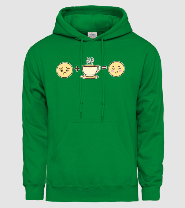 Cafea Fericire model verde pe tricou