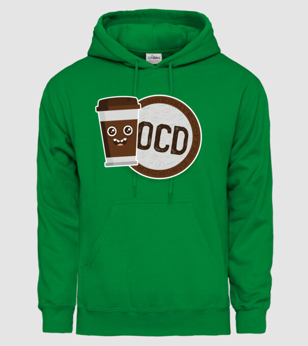 Cafea Dragoste și dependență model verde pe tricou
