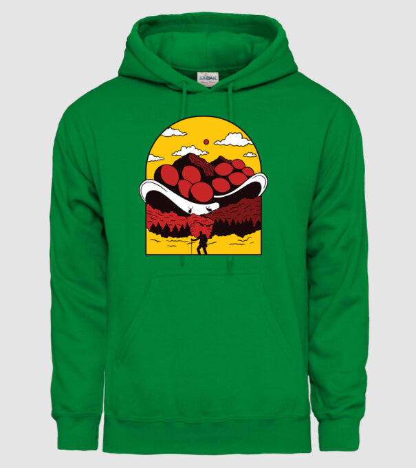 Excursie în munți model verde pe tricou