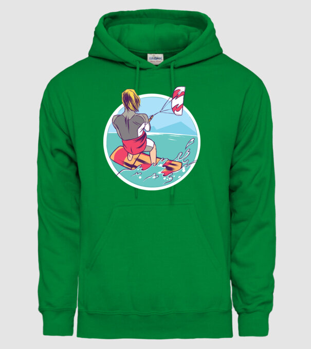 Kite Surf model verde pe tricou