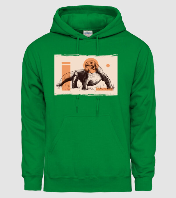 Șopârlă dragon de Komodo model verde pe tricou