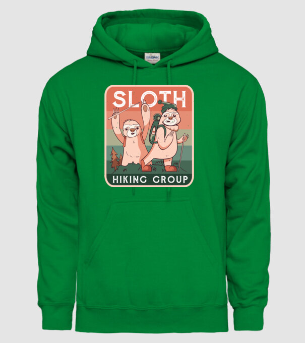 Grupul de amatori de drumeție Leneș model verde pe tricou