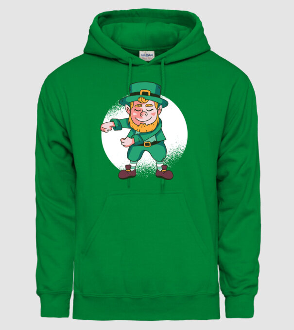 Leprechaun Floss - St. Patrick DAB dans model verde pe tricou