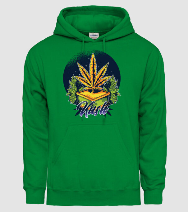 Marijuana Kush model verde pe tricou