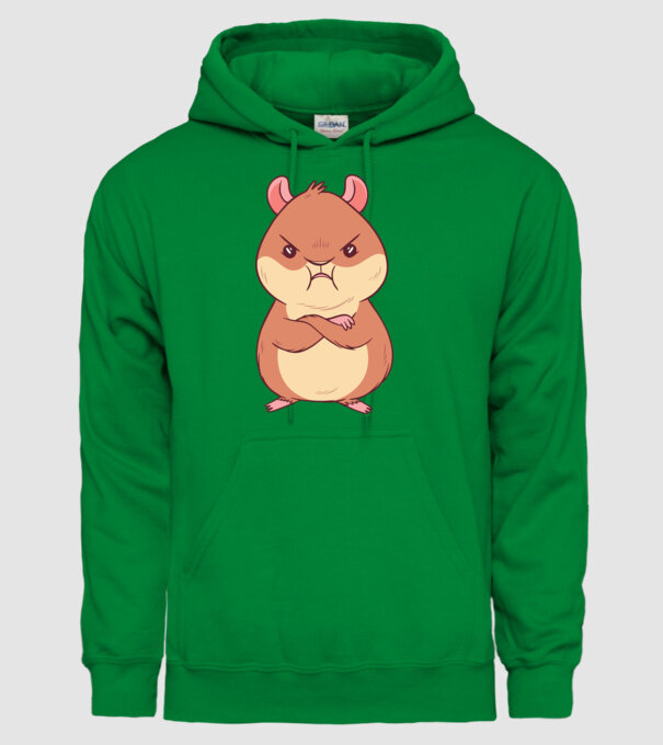 Hamster furios model verde pe tricou
