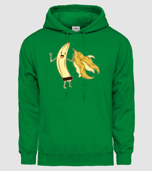 Banană goală model verde pe tricou